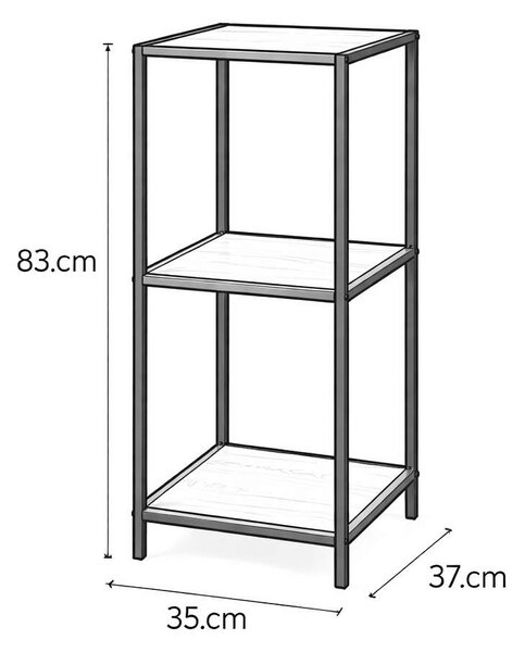 Raft Moreno VII, lemn natural / negru