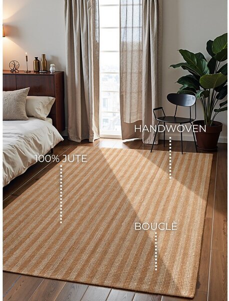 Covor bej țesut manual din iută 160x230 cm Harvest Amber – Elle Decoration
