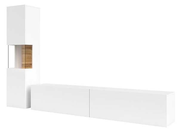 Mobilier living Avernic Typ 09 (alb + stejar wotan). Promo -17%. 1042049