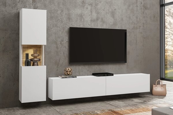 Mobilier living Avernic Typ 09 (alb + stejar wotan). Promo -17%. 1042049
