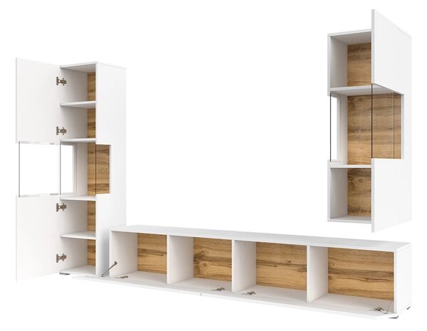 Mobilier living Avernic Typ 10 (alb + stejar wotan). Promo -11%. 1042050