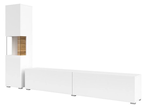 Mobilier living Avernic Typ 09 (alb + stejar wotan). Promo -17%. 1042049