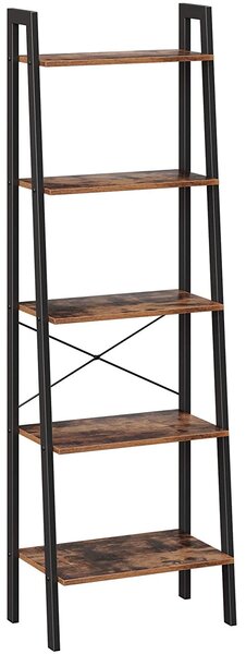 Biblioteca TAYLOR 5 rafturi 172x56 cm, rustic maro
