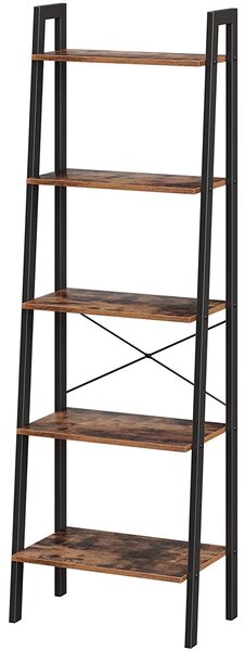 Biblioteca TAYLOR 5 rafturi 172x56 cm, rustic maro