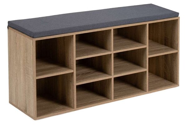 Suport pentru pantofi Miramar XL, lemn natural / gri