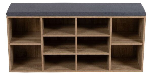 Suport pentru pantofi Miramar XL, lemn natural / gri