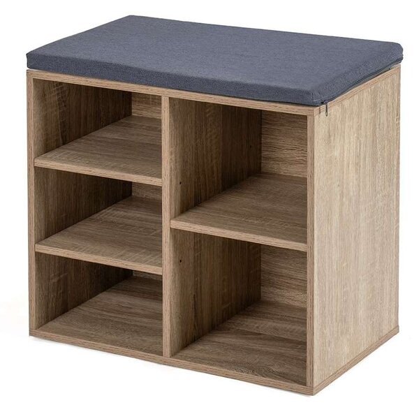 Suport pentru pantofi Miramar, lemn natural / gri