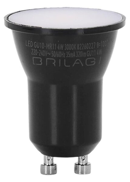 Bec LED MR11 GU10/4W/230V 3000K negru - BRILAGI