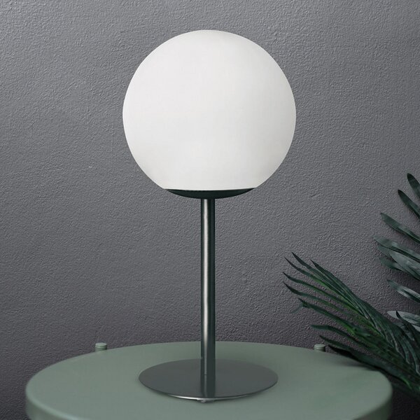 Sforzin Lampă de masă Jugen, negru, dimabilă, reglabil, Alb, Camera de zi / sufragerie, Sticlă, Design, glob