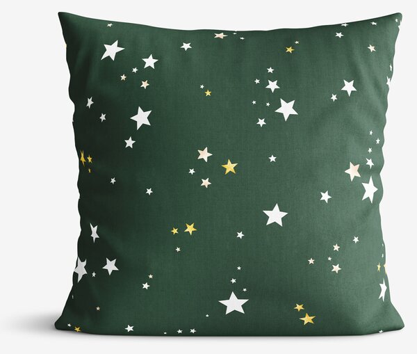 Goldea față de pernă decorativă luca - steluțe pe verde 45 x 45 cm