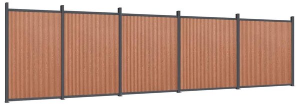 Panouri pentru gard, maro, 872x186 cm, WPC