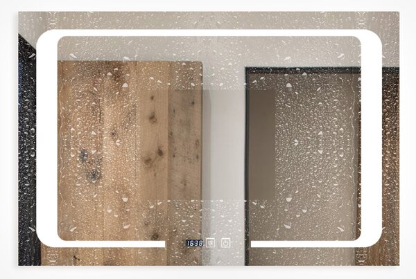 Oglinda Led, Dezaburire Si Ceas , Esn16, 90x 60 cm