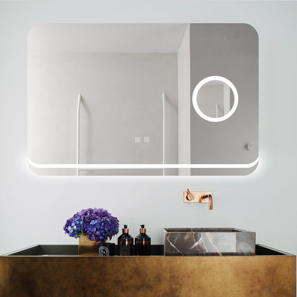 Oglinda Led, 90X60 Cm, Esn25, Oglinda Mica Lupa Cosmetica