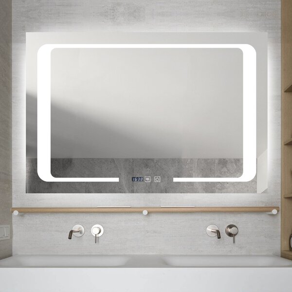 Oglinda Led, Dezaburire Si Ceas , Esn16, 90x 60 cm