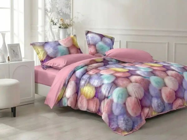 Lenjerie de pat Finet 6 piese cu cearceaf tip husă- Bubble