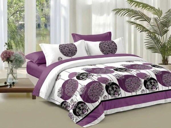 Lenjerie de pat Finet 6 piese cu cearceaf tip husă- Victoria VH