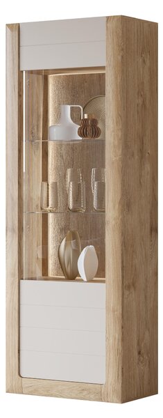 Vitrină Kassie Typ 05 (Cașmir + Stejar auriu harbor) (cu iluminat). Promo -20%. 1108351