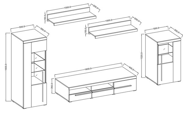 Mobilier living Rogalo 11 (Stejar wotan). Promo -18%. 1124199