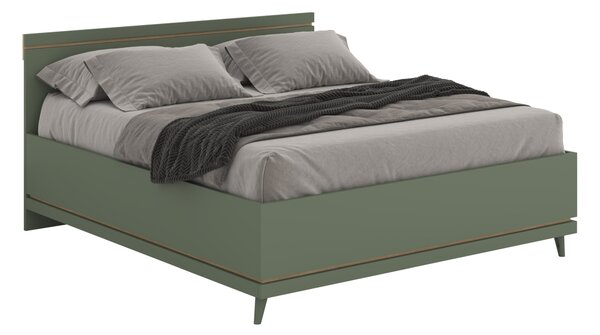 Pat Fertalu 107Dublu, Verde, 180x200, PAL laminat, Somiera pat, 19x20x10cm
