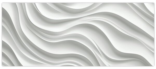 Tablou - Valuri Albe 3D (120x50 cm)