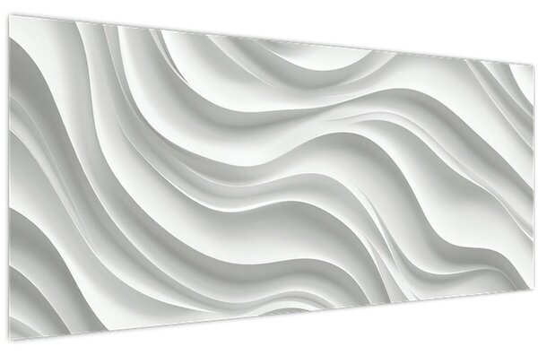 Tablou - Valuri Albe 3D (120x50 cm)
