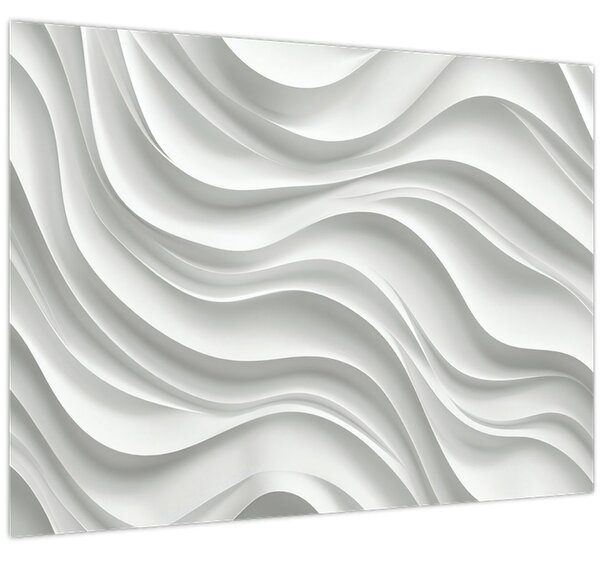 Tablou - Valuri Albe 3D (70x50 cm)