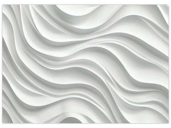 Tablou - Valuri Albe 3D (70x50 cm)