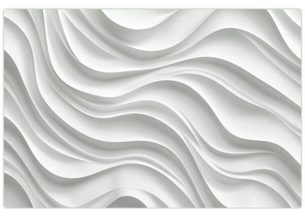 Tablou - Valuri Albe 3D (90x60 cm)
