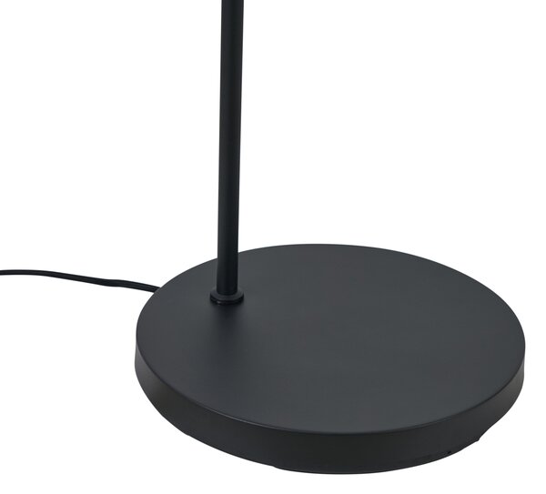 Lampă de podea Art Deco neagră cu abajur negru - Nest