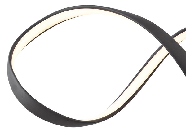 Lampa suspendată de design neagră 100cm cu LED inclus, reglabilă în 3 trepte - Wokkel