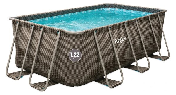 Piscina cadru metalic 400x200x122 cm FunSicle Oasis dreptunghiulara cu pompa de filtrare