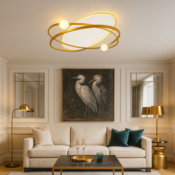 Toolight Toollight, plafoniera LED + telecomandă APP1059-C, alb-auriu, OSW-08885