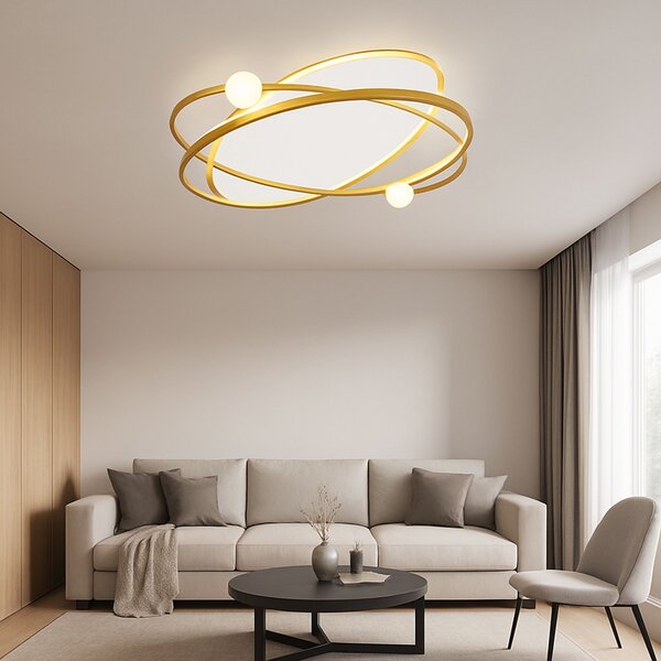 Toolight Toollight, plafoniera LED + telecomandă APP1059-C, alb-auriu, OSW-08885