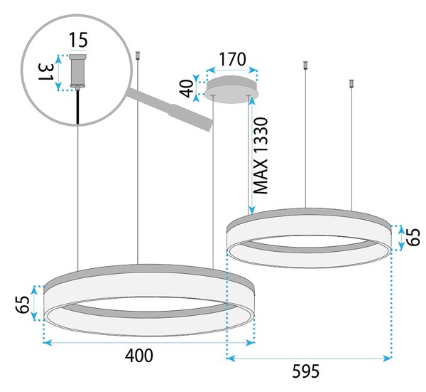 Lampa LED LHJ048-CP2 GOLD