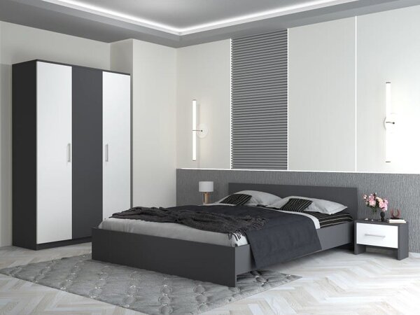Set dormitor Practic 3U, Gri