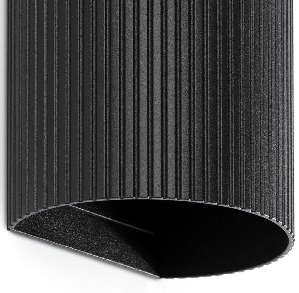 Aplică FARO 40543 SOLE 2xGU10/8W/230V negru canelat rotund