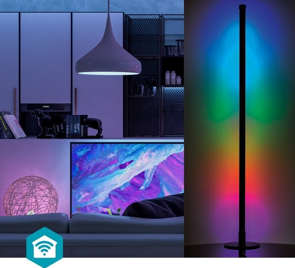 Lampadar LED RGBIC Nedis WIFILD20RGBW SmartLife LED/10W/230V 2700-6500K + telecomandă