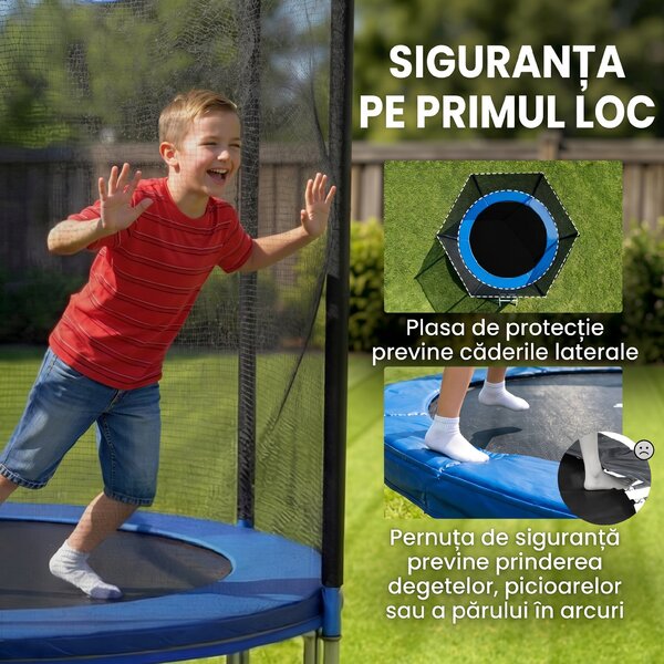 SPORTNOW Trambulina De Exterior Cu Plasa De Siguranta