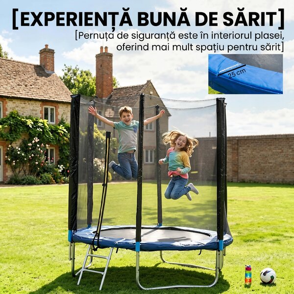 SPORTNOW Trambulina De Exterior Cu Plasa De Siguranta