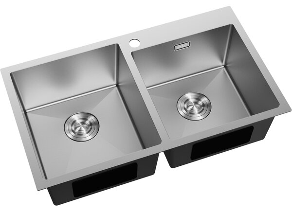 Mexen Xorin chiuvetă de oțel inoxidabil cu 2 compartimente 780 x 450 mm, inox - 6441782000-01