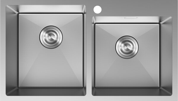 Mexen Xorin chiuvetă de oțel inoxidabil cu 2 compartimente 780 x 450 mm, inox - 6441782000-01