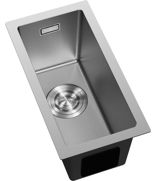 Chiuvetă Mexen Trixo din oțel inoxidabil cu 1 compartiment, 230 x 440 mm, oțel periat, model fagure, 6411221000-01HC