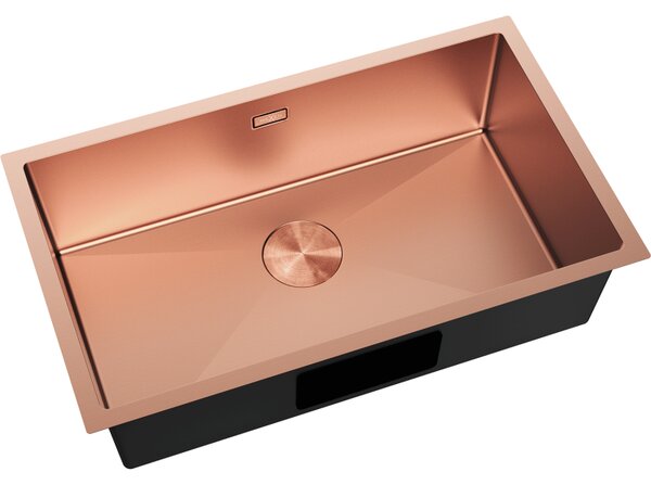 Chiuvetă Mexen Trixo, din oțel inoxidabil cu 1 cuvă, 750 x 440 mm, cupru periat, 6415751000-65