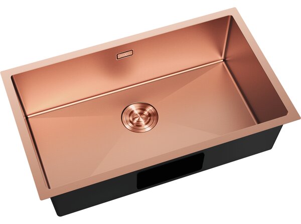 Chiuvetă Mexen Trixo, din oțel inoxidabil cu 1 cuvă, 750 x 440 mm, cupru periat, 6415751000-65