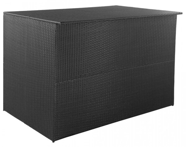 Lada de depozitare de gradina, negru, 150x100x100 cm, poliratan - V44245V