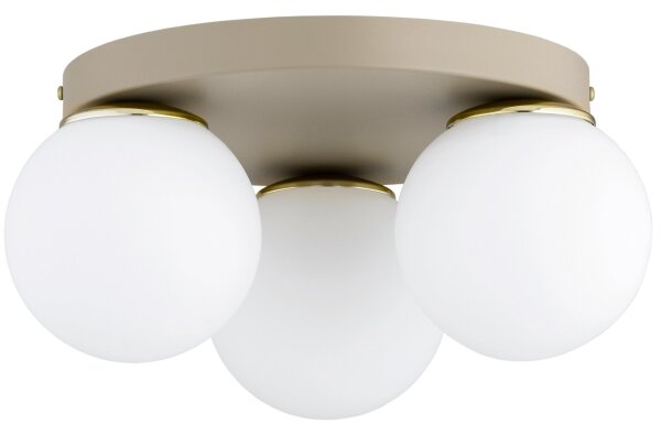 Brilagi - Plafonieră MILO ECRU 1xE27/60W/230V diam. 15 cm bej/auriu