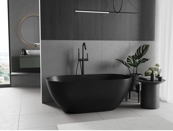 Mexen Rimini cadă independentă din conglomerat 150 x 75 cm, negru mat - 57241507570