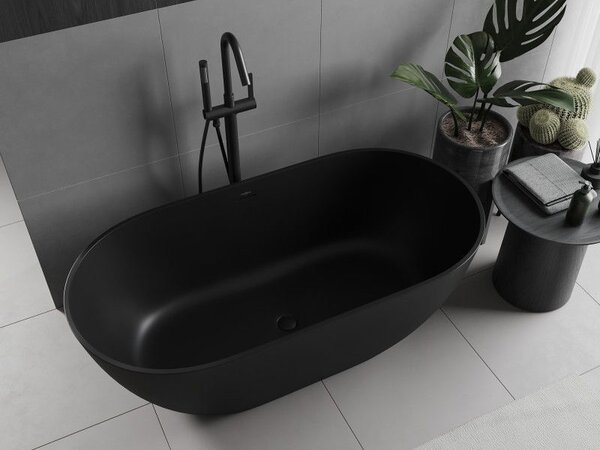 Mexen Rimini cadă independentă din conglomerat 150 x 75 cm, negru mat - 57241507570