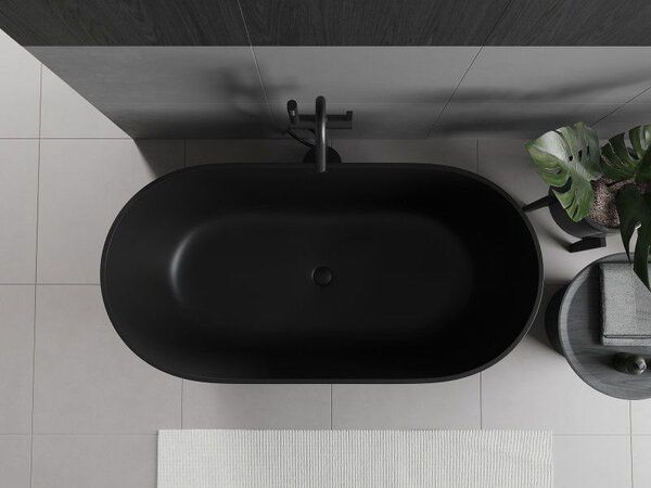Mexen Rimini cadă independentă din conglomerat 150 x 75 cm, negru mat - 57241507570