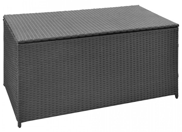 Lada de depozitare de gradina, negru, 120x50x60 cm, poliratan - V42498V